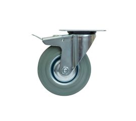 Колеса поворотные c тормозом (резина)