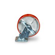 Колесо большегрузное поворотное SCpb 80 200 мм полиуретановое с тормозом (N)