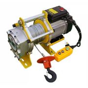 Лебедка электрическая  300/600кг 100/50м с канатом 220В 24м/мин алюминиевый корпус TOR KCD (TSA)